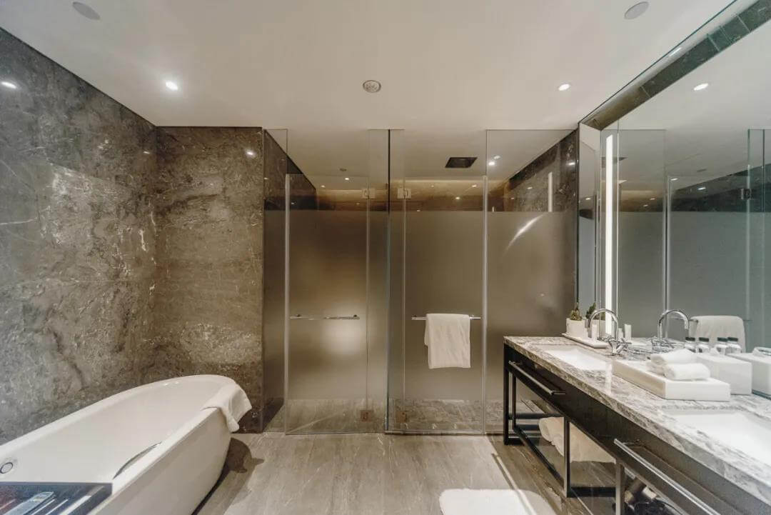 bathroom space of the suite